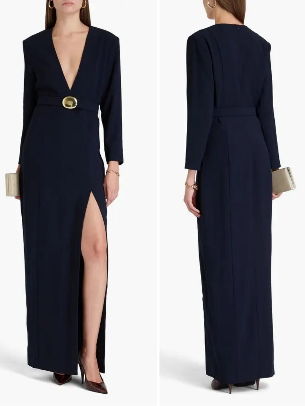 NWT Nicholas Kalissa Belted Crepe Gown